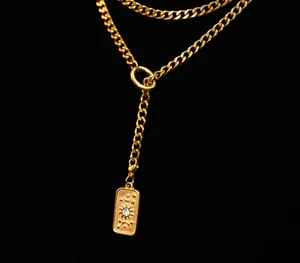 VelourBliss Golden Vintage Flora Slip Chain Choker Set Matching Floral Pendants for Couples Adjustable Unisex Chains for Intimate Secret Connections & Daily Wear