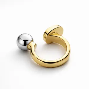 Vale & Veil — Paris | Voûte Orb Ring | Two-Tone Gold and Silver Sculptural Statement Ring