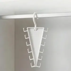 2-Piece Multi-Functional Clothes Hanger, Home/dorm Use, Triangular V-Shaped Wall-Mounted Storage Rack, One Hook Multiple Hangs Plastic Coat Hanger