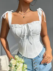 French Style Sexy Fishbone Slimming Inner Layer Underwear Outer Wear Adjustable Waist Cincher Top Strapless Crop Tank
