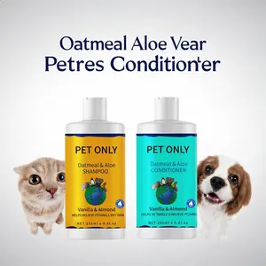 Oatmeal Aloe Pet Shampoo Conditioner, Dog Deodorizing Bath Gel, Long-Lasting Fragrance, Hair Care Soap, Pets Grooming Essentials