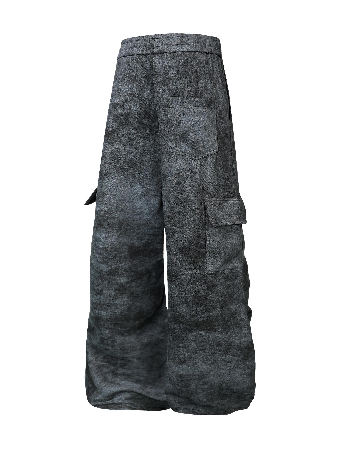 CCCMAI Men's Camouflage Multi-Pocket Cargo Pants Loose Fit Casual Drawstring Trousers for Daily Wear Fashion Athletic Long Pants for Autumn Winter Essential Menswear for Outdoor and Street Style