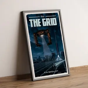 The Grid (Tron: Legacy)  - Travel Poster, Retro Vintage Illustration, Movie Artwork, Best Theater Gift, Nostalgic Artwork I5R