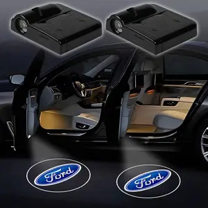 2PC Led Car Door Welcome Light Logo Shadow Projector Laser Lamp For Ford Ranger Focus Kuga Mustang Mondeo Fusion Esco Auto Accessories Led Car Lights