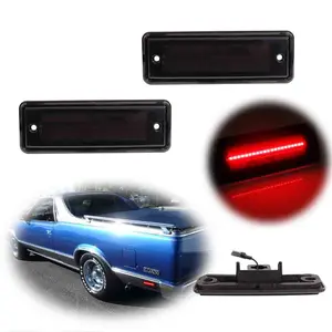 2PCS Smoke Lens Red LED Rear Side Marker Lights For El Camino & Caballero 1978 1979 1980 1981 1982 1983 1984 1985 1986 1987 Replace OEM 913417