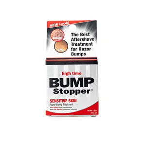 High Time Bump Stopper Sensitive Ingrown Hair Cream | Aftershave Lotion for Men and Women | Razor Bump Balm | 0.5 OZ