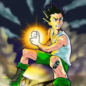 gon rock paper scissor poster print