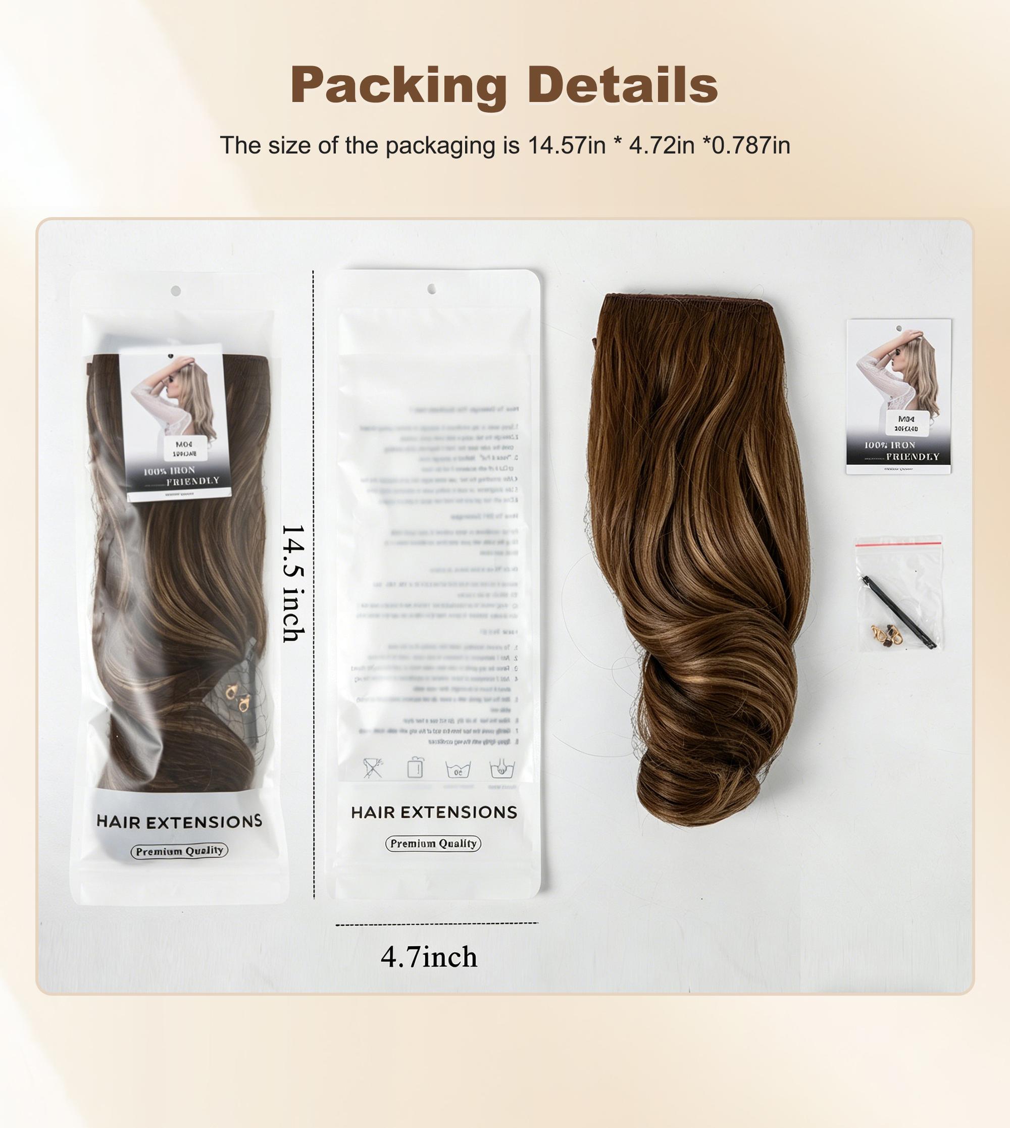 [Qbeauty 2026] Invisible Halo Hair Extensions - 14" to 22" Secret Wire Hairpiece - Natural Body Wave for Daily Volume - Seamless No-Clip Long Curls - Instant Length & Thick Curls for Women