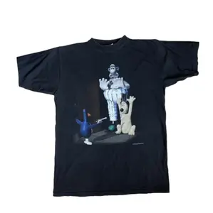 RARE 1989 'WALLACE AND GROMIT' PENGUIN T-Shirt, Vacation Outfits Shirt, Unisex Vintage Graphic Tees Gothic Grunge Y2k Emo Scene Amity Affliction Style Clothes Men Women Streetwear
