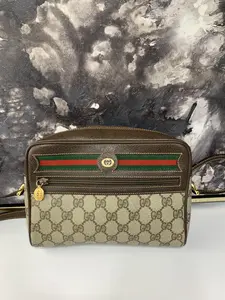 Pre-owned GUCCI canvas Crossbody Bags Vintage Web Crossbody