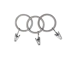 KN85203 Curtain Ring Clips Pewter