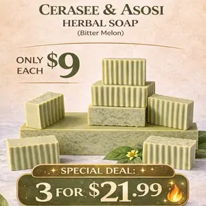 Cerasee & Asosi Herbal Soap (Bitter Melon) – Anti Acne Brightening Detox Bar