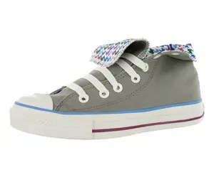 Converse All Star Chuck Taylor Roll Down Hi Unisex Shoes Size 3, Color: Grey/Violet/Multi