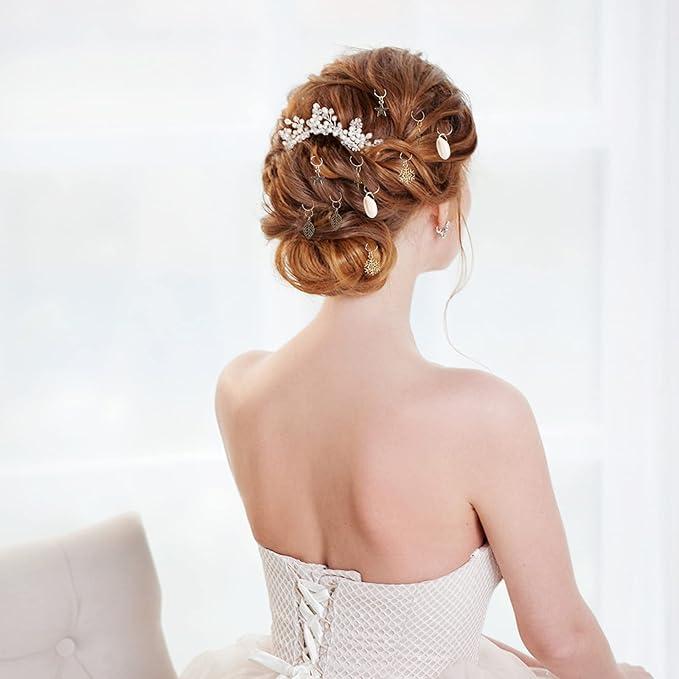 140 PCS Loc Hair Jewelry for Women Braids, Dreadlock Accessories Metal Sliver Gold Hair Cuffs Decorations