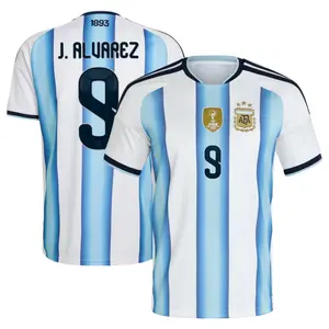 Blue And White Argentina Julian Alvarez Home 2026, 9 Julian Alvarez Argentina Home Jersey