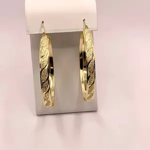 Gold Large Hoop Earrings Gold Filled Trendy Statement Earrings for Women Girls Daily Wear Party Accessory Gift Ideas