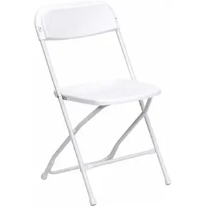 212 MAIN Premium White Plastic Foldable Outdoor Chair - 800lb Capacity, Waterproof, Hercules-Designed Outdoor Furniture