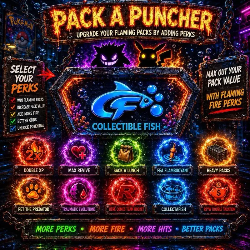 Collectible Fish’s FLAMING Pack A Puncher V2 (LIVE RIP) [READ DESCRIPTION BEFORE PURCHASE]