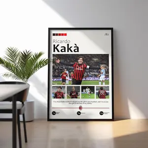 Ricardo Kaka Poster / Man Cave Decoration / Brazilian Soccer Legend / Kaká Wall Art / Soccer Prints / Included Football Titles Photo Satin prints for your wall Ornaments Room