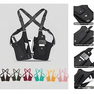 Premium Leather Adjustable Underarm Shoulder Bag for Men & Women Anti-theft Hidden Storage for Cell Phones & Outdoor Gear Versatile for Cycling Hiking & More