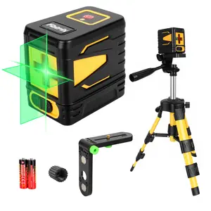 Green Laser Level - 2 Adjustable Modes, 360° Rotatable, Magnetic Stand, Storage Bag, Tripod Included - Ideal Measuring Tool for Hanging Artwork, DIY Home Projects outdoorfun