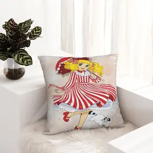 Anime Candy Pillow case, All-Season Comfort Wrap for Sofa, Office, Travel - Digital Print Glam Style, Ideal Christmas Birthday Gift for Friends(No pillow core)