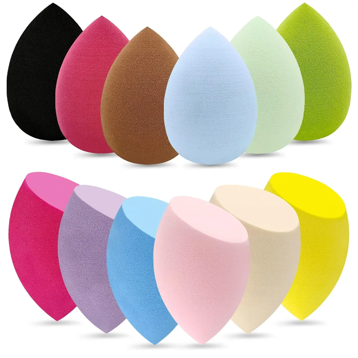 12-Piece Makeup Sponge Set – Latex-Free Soft Beauty Blenders for Flawless Foundation, Powder & Liquid Application – Multicolor Cosmetic Applicators for Face Makeup