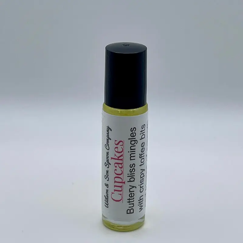 Vanilla Chocolate Fragrance Roll-On - 10 mL Handmade Vegan Sweet-Scented Elegant Bath Body Oil, Portable Travel Size, US Small Business Almond-Infused Body Care with Fragrances Vanilla Notes