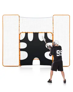 12x9 Ft Lacrosse Goal Net 3-In-1 System With Backstop And Target Rebounder, Outdoor Practice Equipment For Backyard Training, Durable Frame And Net, Easy Assembly, Suitable For Solo Practice And Small Team Drills