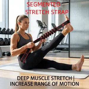 Segmented Numbered Stretch Strap with 10 Loops, Elastic Resistance Band for Flexibility, Physical Therapy Rehab and Home Workout Muscle Stretching tiktokshopspringglowup