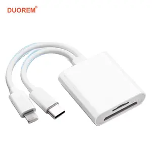 Dual Slot Multi Card Reader Sd Card Reader Compatible with iPhone Samsung Xiaomi Light-ning USB C Interface Ideal Secure Data Transfer Device Memory Card Reader