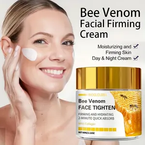 Bee Venom Firming Face Cream, Hypoallergenic Formula, Rich in Collagen, Vitamin E, Hyaluronic Acid, Suitable for All Skin Types, Moisturizing Skincare