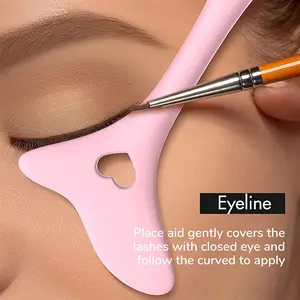 1 PC Reusable Silicone Eyeliner Stencil, Makeup Stencil Beauty Tool Eye Makeup Aid Tool Mascara Shield Applicator, Lipstick Stencil, Makeup Accessories,makeup tools