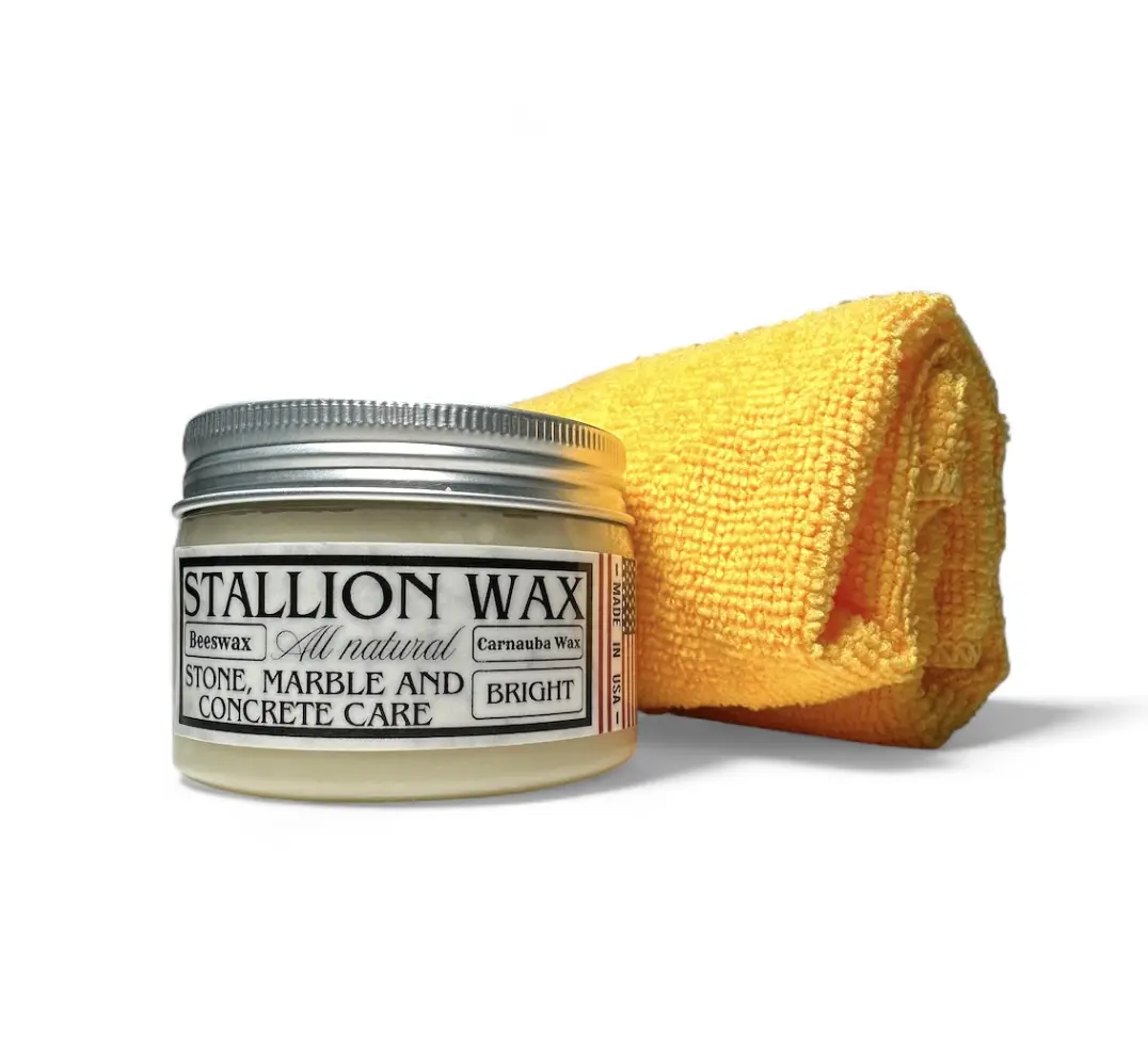 Granite Polish Cleaner Wax – Protects & Polishes Light Stone Surfaces into a Radiant, Glossy Finish - Instantly Revive Marble, Quartz, Quartzite & Soapstone – Luxury Countertop Shine – Made in USA