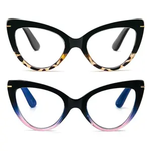Kokobin Cat-Eye Reading Glasses - Suitable for both men and women, suitable for small faces. Clear and anti-blue light. Screen reader for TV and mobile phones. Anti-eye fatigue and UV glare protection.