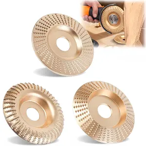 PCS Wood Carving Disc Set for 4" or 4 1/2" Angle Grinder with 5/8" Arbor, Wood Sanding Disk Grinding Wheel, Stump Grinder Attachments for Wood Cutting Shaping