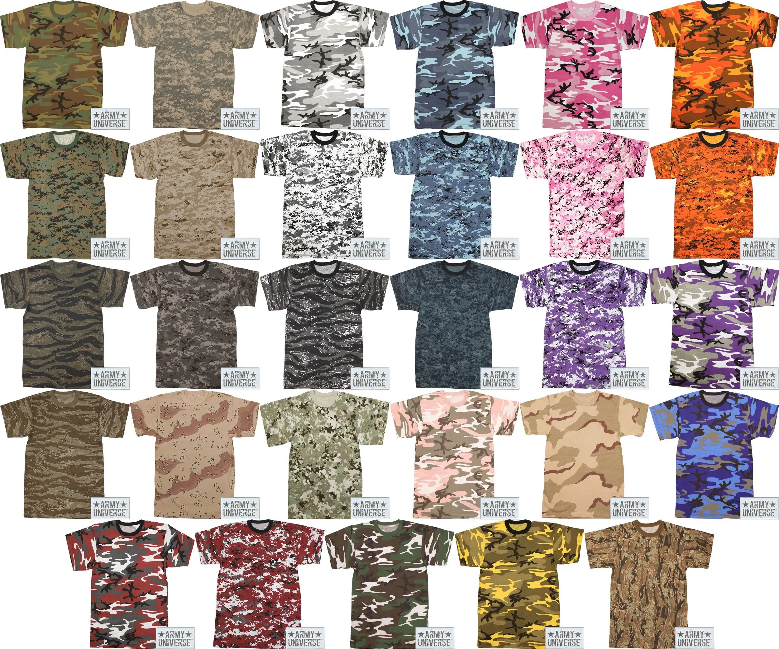 Classic Tactical Camouflage T-Shirt for Men, Durable Streetwear Style with Short Sleeves and a Round Neck, Shortsleeve, Menswear, Casual, Tagless Label, Military Look, Shoulder Taps
