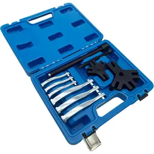 5-Ton Professional Gear Puller Set, 2 & 3 Jaw Ratcheting Bearing Puller Set for Internal/External Automotive & Industrial Use - Professional Automotive & Industrial Tool Kit for Mechanics