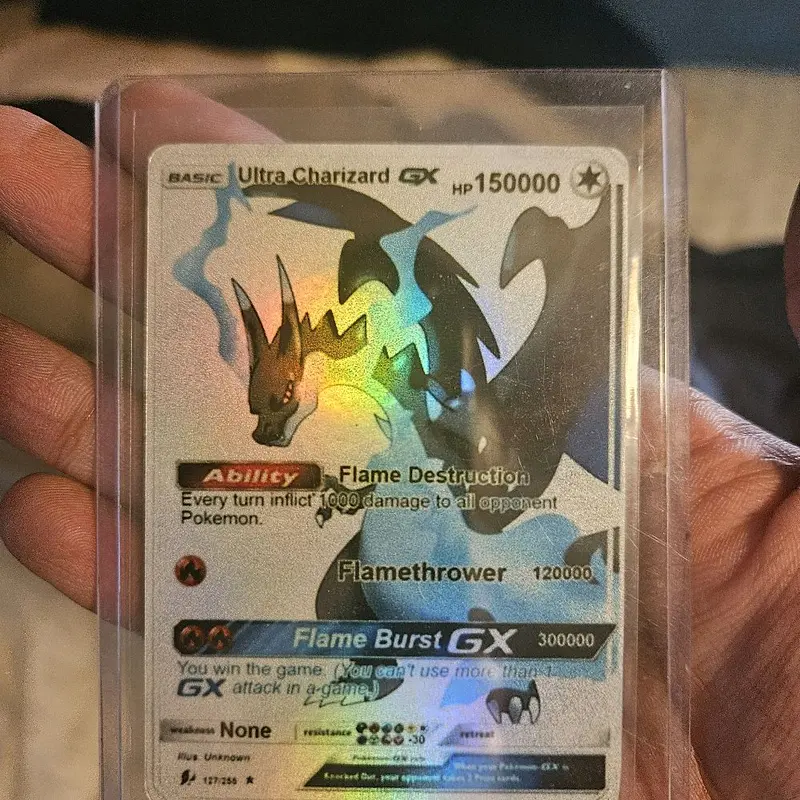 Custom Fanart Charizard Venusaur Blastoise Rare Pokemon Cards Foil GOLD  Booster PACK CARDS 55 pcs - TCG GX Vmax GX Cards -Ultra rare cards - Mew  Mewtwo Pikachu Cards - kids gift toy - TikTok Shop