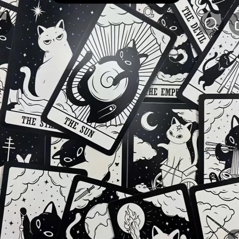 Pocket Size Classic Kitten Tarot Card Deck with 78 Cards No Guidebook taro cards 78-card deck Kitten Tarot fortune tell witchy gift tarot card affordable