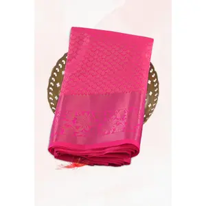Pink Golden Zari Kanchipuram Silk Saree - Traditional