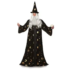Celestial Wizard - Black/Gold - Merlin - Costume - Adult - 2 Sizes