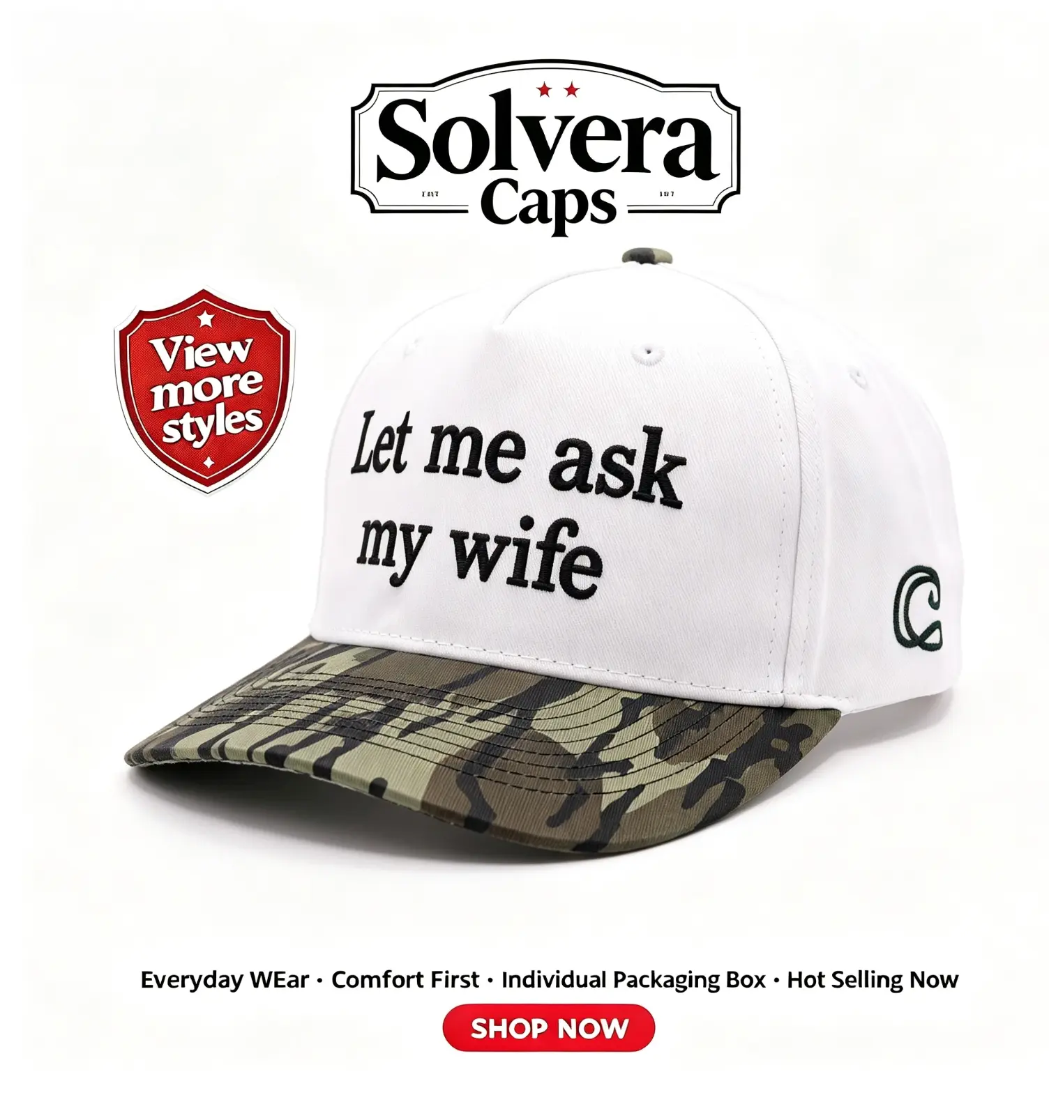 Let Me Ask My Wife Trucker Hat | Adjustable Mesh Snapback Baseball Cap for Men & Women