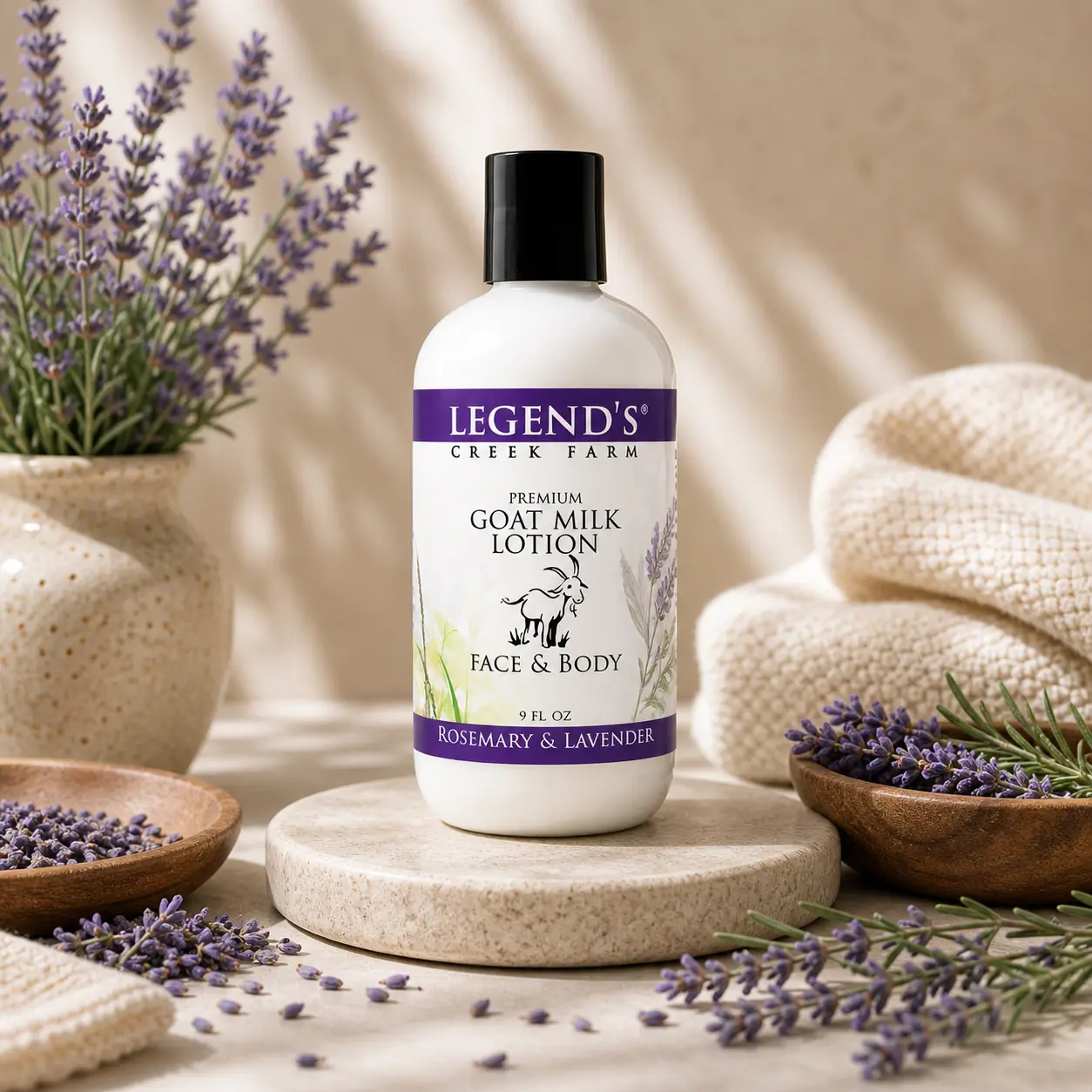 Goat Milk Body Lotion with Rosemary, Lavender, Coconut, Sunflower, Shea - Smooth Body Care Moisturizer for Daily Hydration, Moisturizers