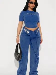 New SZN Washed Pant Set - Blue