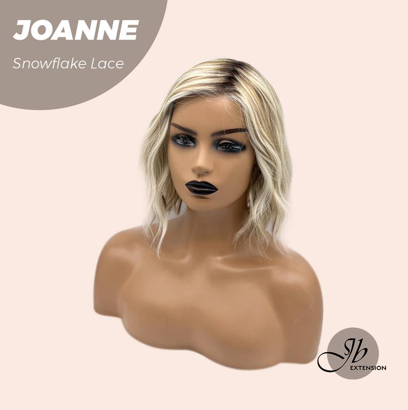 JBEXTENSION 11 Inches Blonde Pre-Cut Side Part Snowflake Lace Frontlace Glueless Wig JOANNE【BENDY EAR TABS】