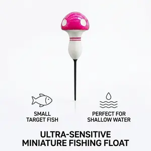 Ultra-Sensitive Miniature Fishing Float - Small Stream Fishing Float with Mushroom Top Design for Panfish Perfect for Shallow Water