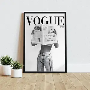 [Sale off up to 65%][Free Ship][No Frame] Fashion Magazine Black And White Poster, Retro Magazine Print Vintage Fashion Poster Luxury Fashion