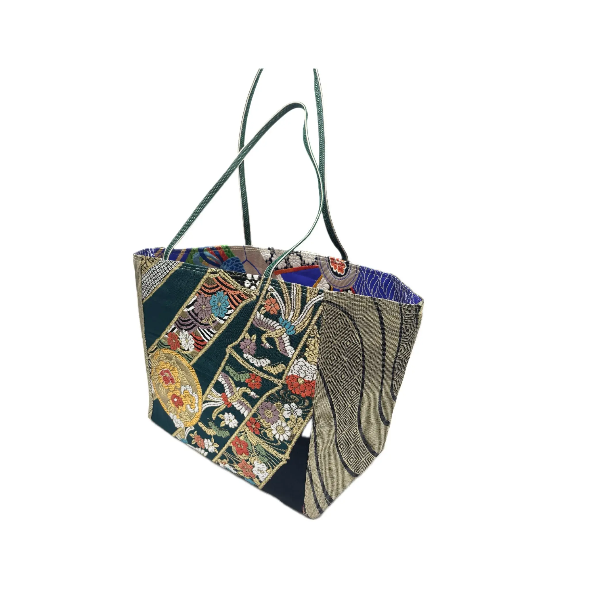 Kimono Obi Bag – Golden Weave