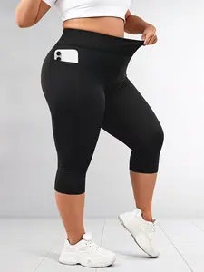 Capri Leggings for Women High Waisted Capri Leggings with Pockets for Women Tummy Control Black Yoga Pants For Women